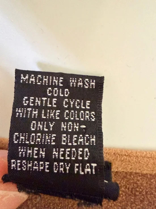 Vintage Y2K Top Ruffle Front Faux Suede Small Petite Western Boho 90s Grunge - Picture 8 of 10